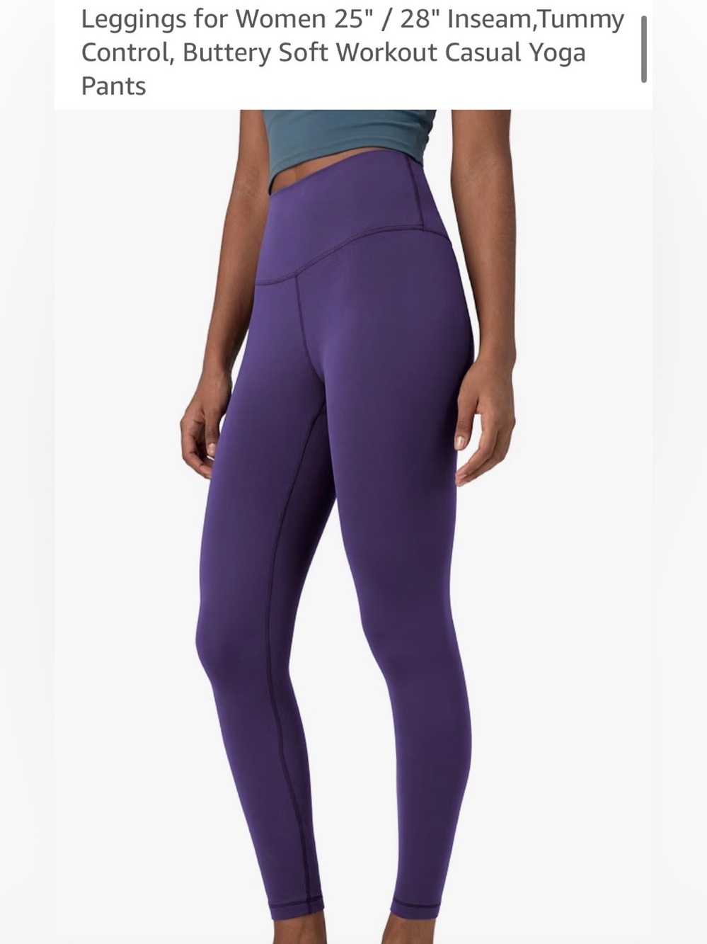 Colorfulkoala Purple womens Active Leggings 7/8 length